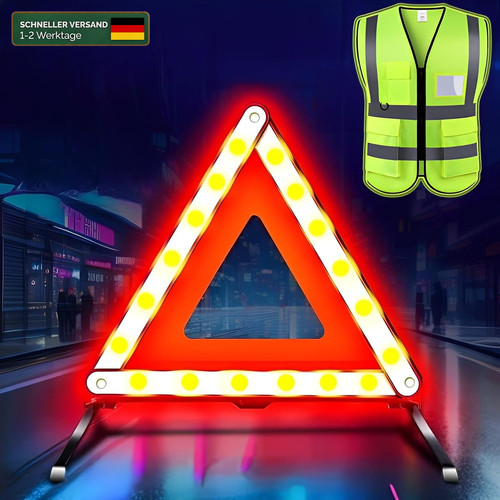 Warndreieck und warnweste set - warnweste,