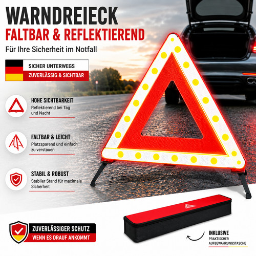 Warndreieck auto faltbar - warndreieck,